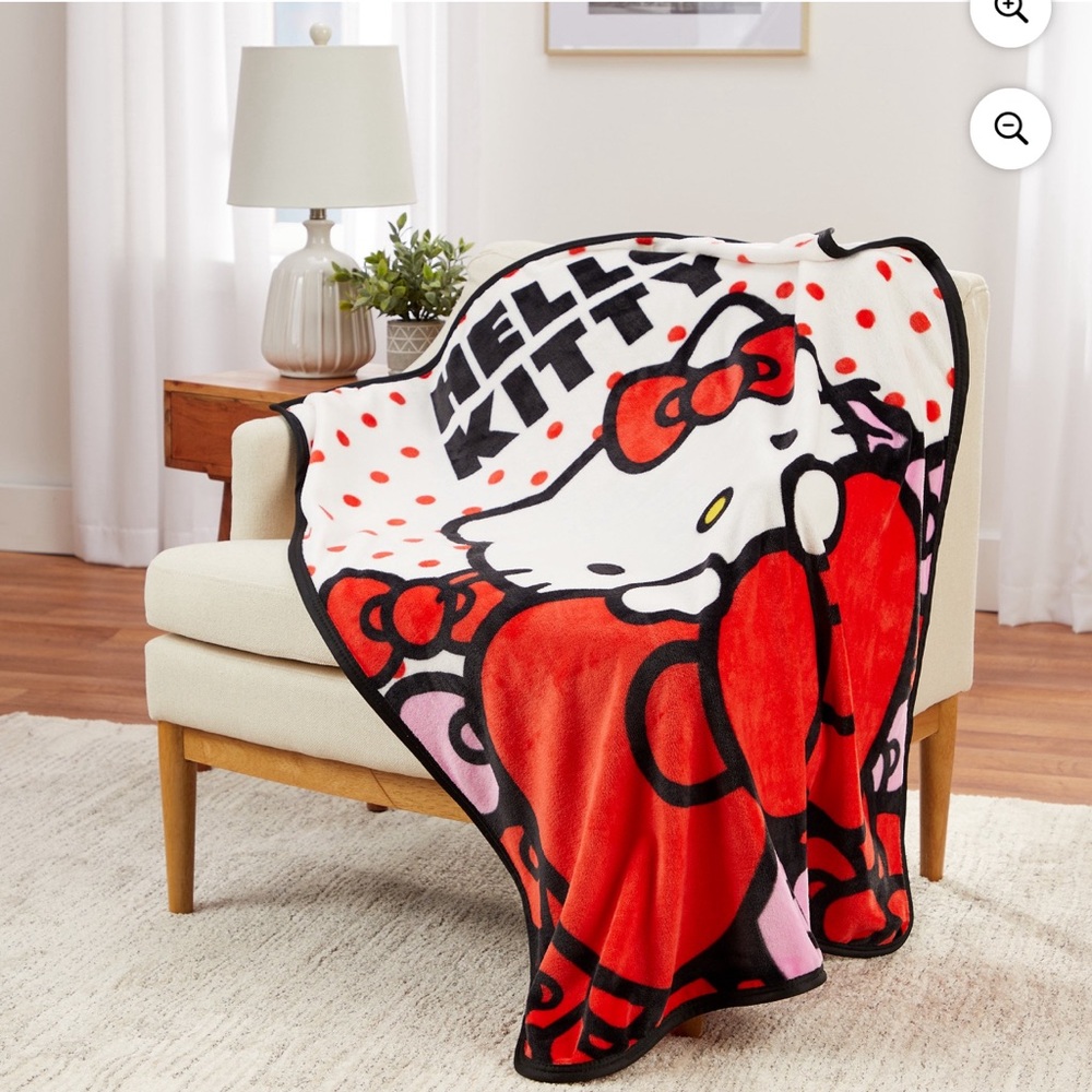 Hello Kitty Red and Black Throw Blanket